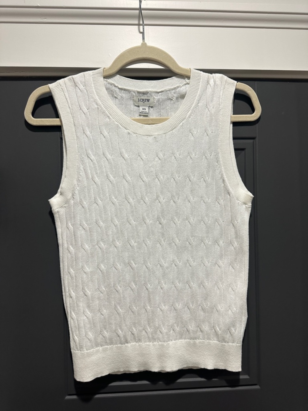 J. Crew Cable-Knit Cotton Shell Top